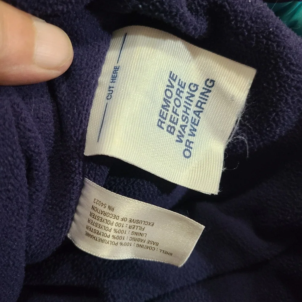 Old Navy Puffer Peace Sign‎ Vest Fleece Lined Girls XL - Picture 5 of 7